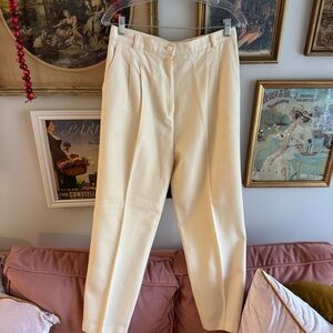 Elegant Cream Women's Pants